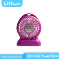 Hot Sale Plastic Hand Mini Fan 2600mAh power bank built-in 18650 battery